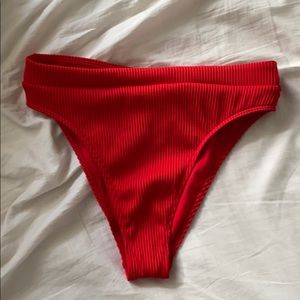 Hollister High Waisted Red Bottom Bathing Suit